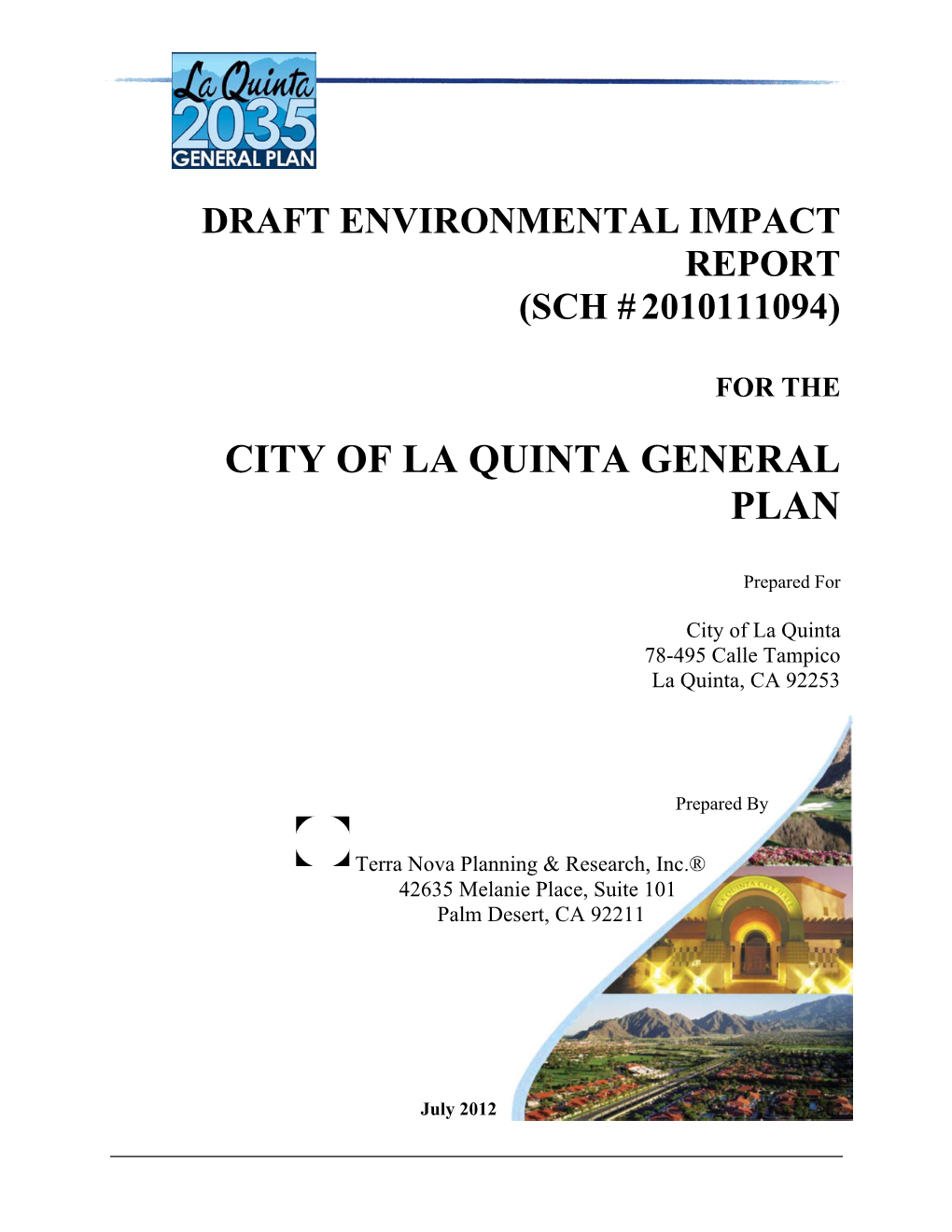 City of La Quinta General Plan