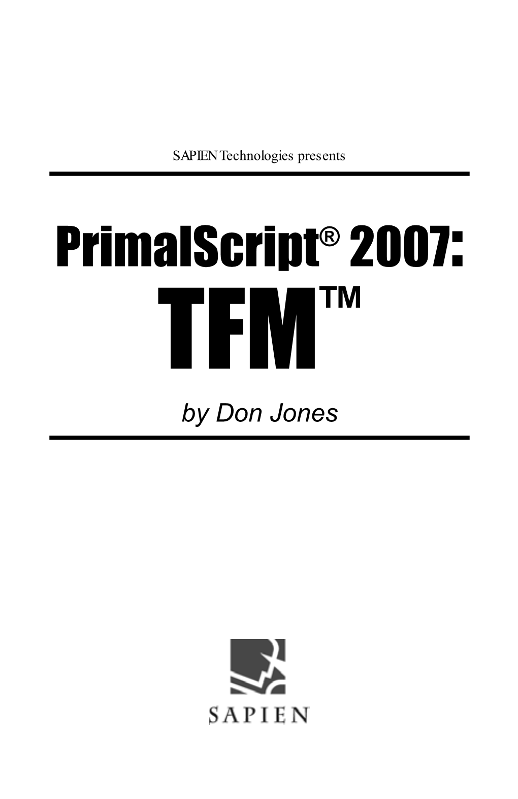 Primalscript 2007: TFM (2Nd Edition) P