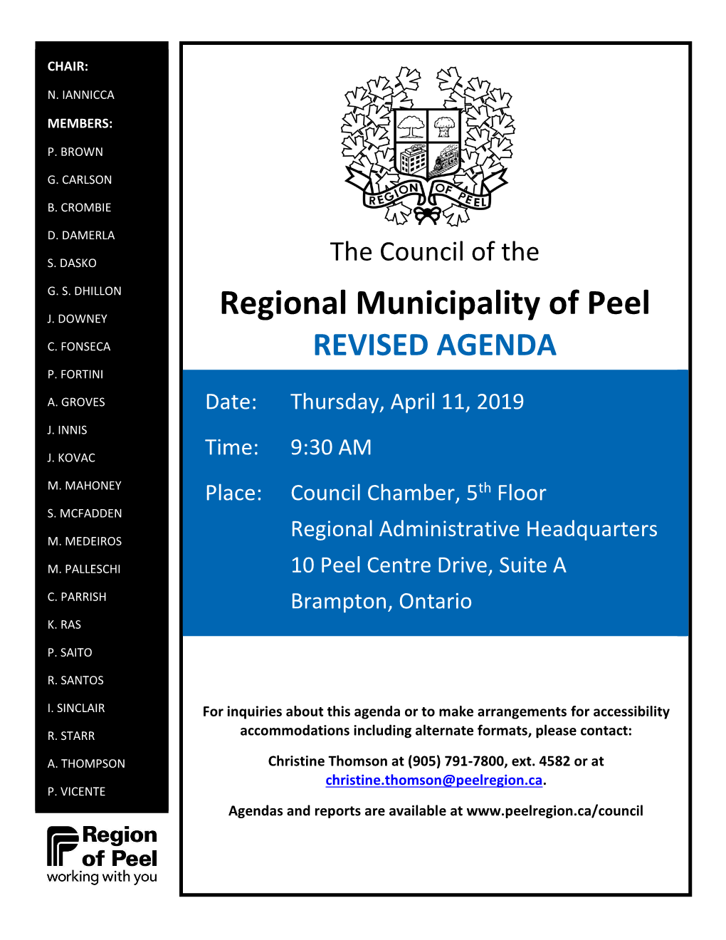 2019 04 11 Regional Council REVISED Agenda