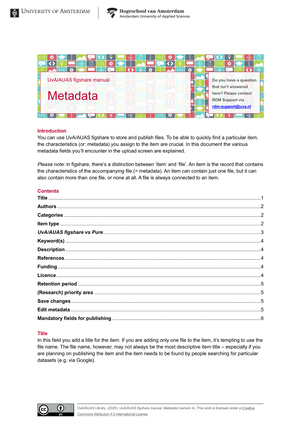 Manual: Metadata (Version 4)