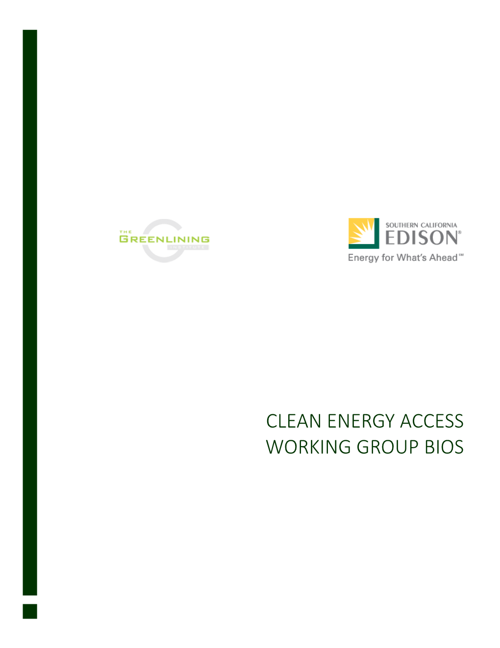 Clean Energy Access Working Group Bios