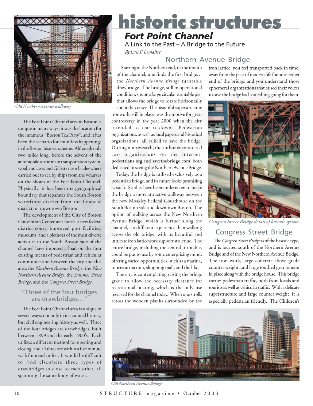 Fort Point Channel a Link to the Past – a Bridge to the Future by Luis F