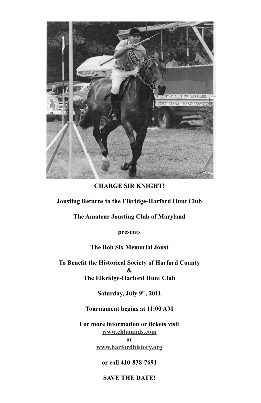 Jousting Returns to the Elkridge-Harford Hunt Club The