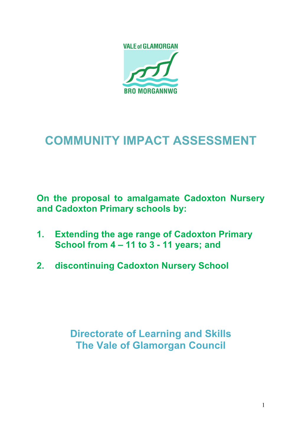 Cadoxton Community Impact Assessment