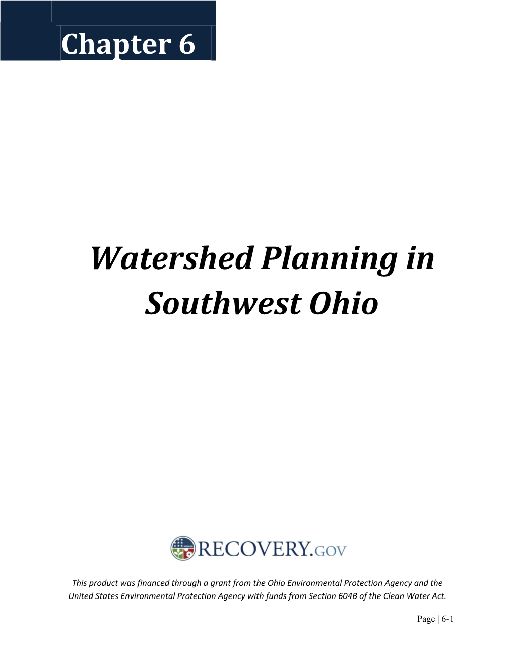 Watershed Planning in Southwest Ohio