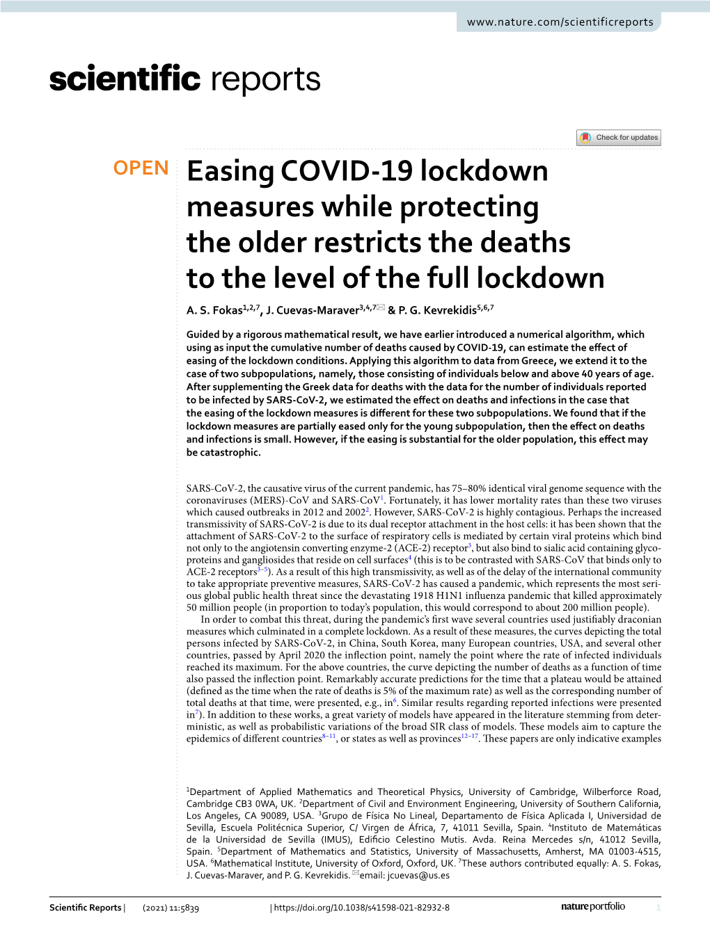 Easing COVID-19 Lockdown Measures While Protecting the Older Restricts