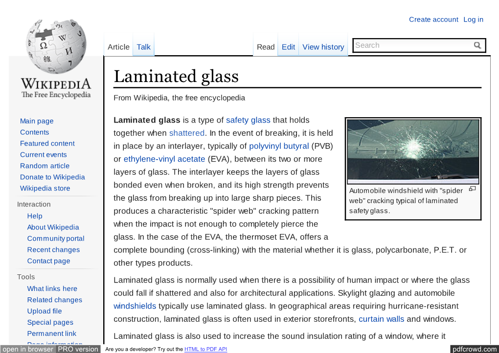 Laminated Glass