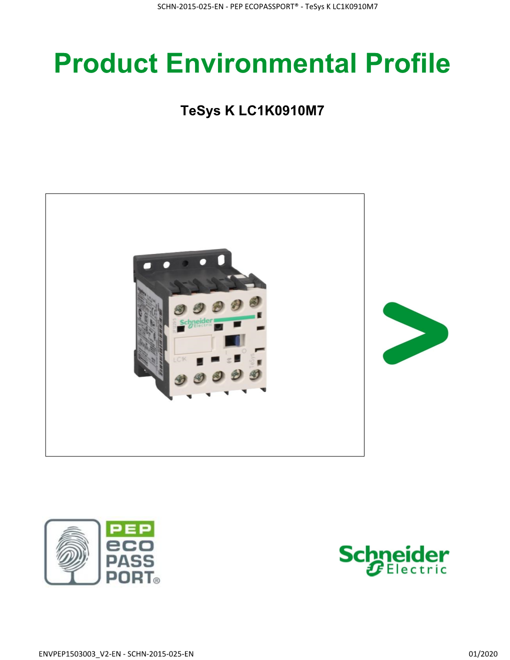 Product Environmental Profile