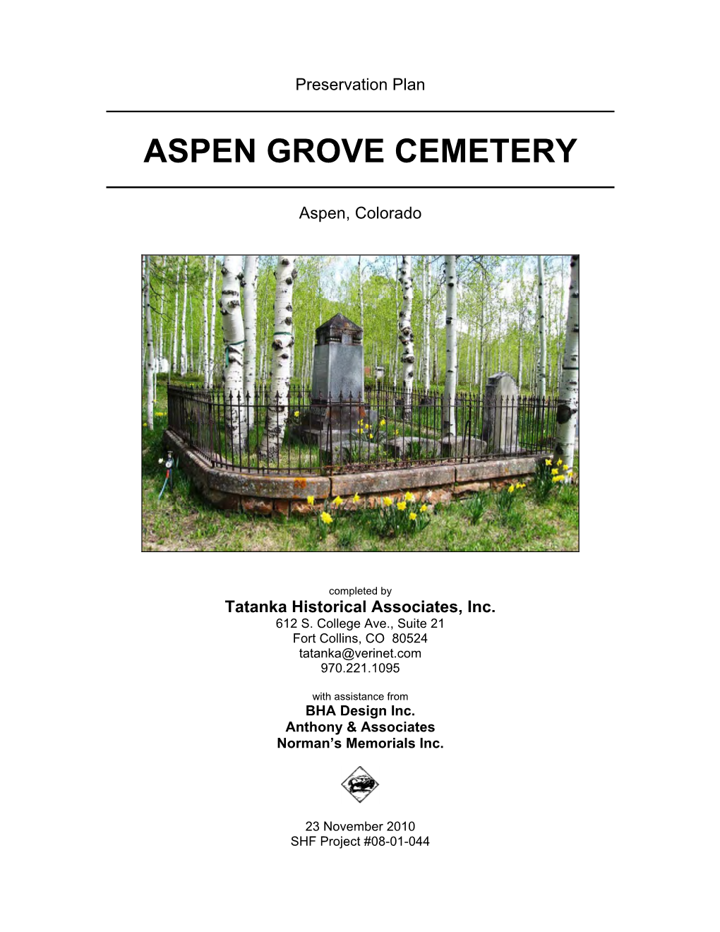 Aspen Grove Cemetery Preservation Plan