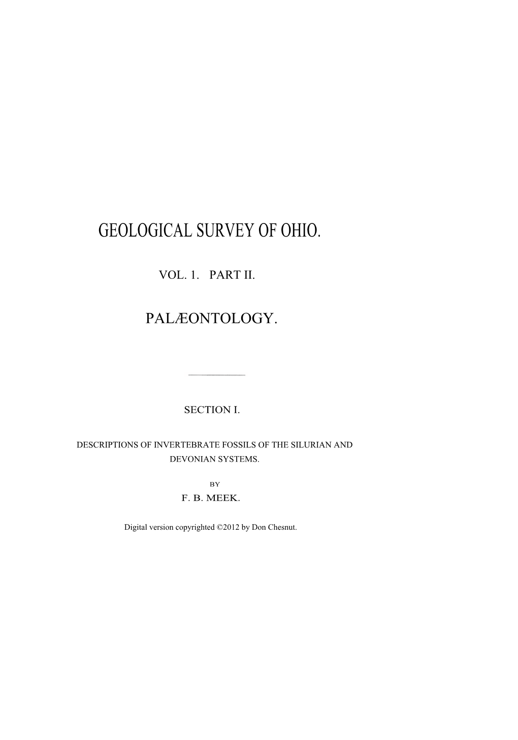 Geological Survey of Ohio