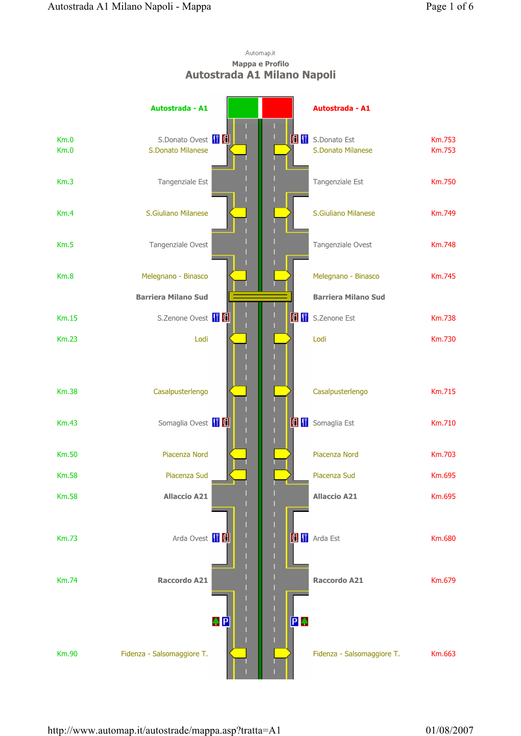 Autostrada A1 Milano Napoli Page 1 of 6