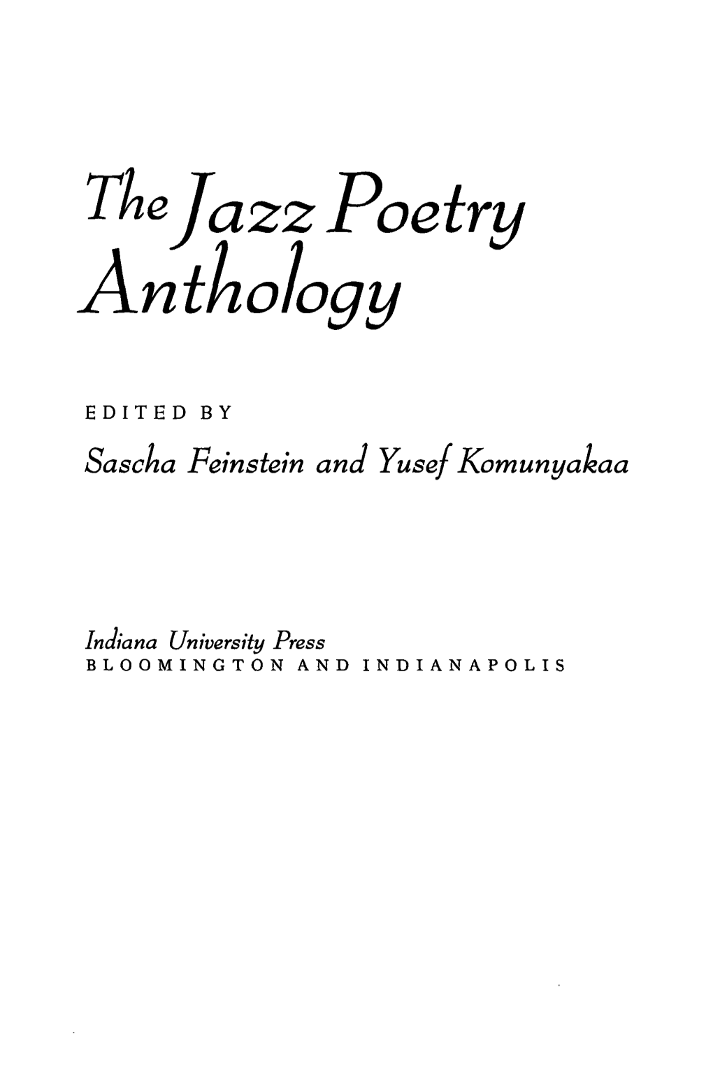 Thejazz Poetry Anthology