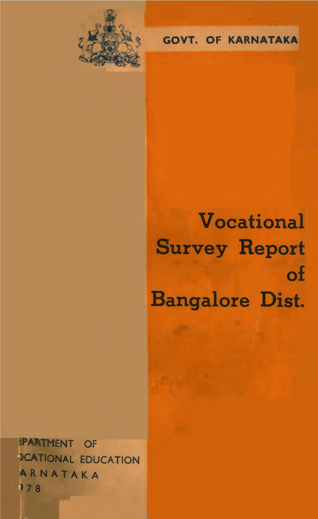 Vocational Survey Report of Bangalore Dist