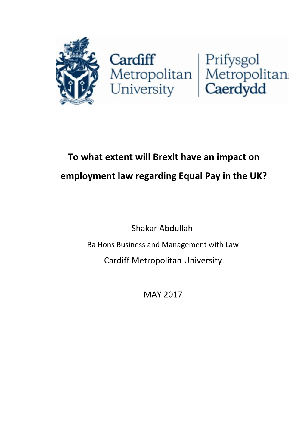 To What Extent Will Brexit Have an Impact on Employment Law Regarding Equal Pay in the UK?