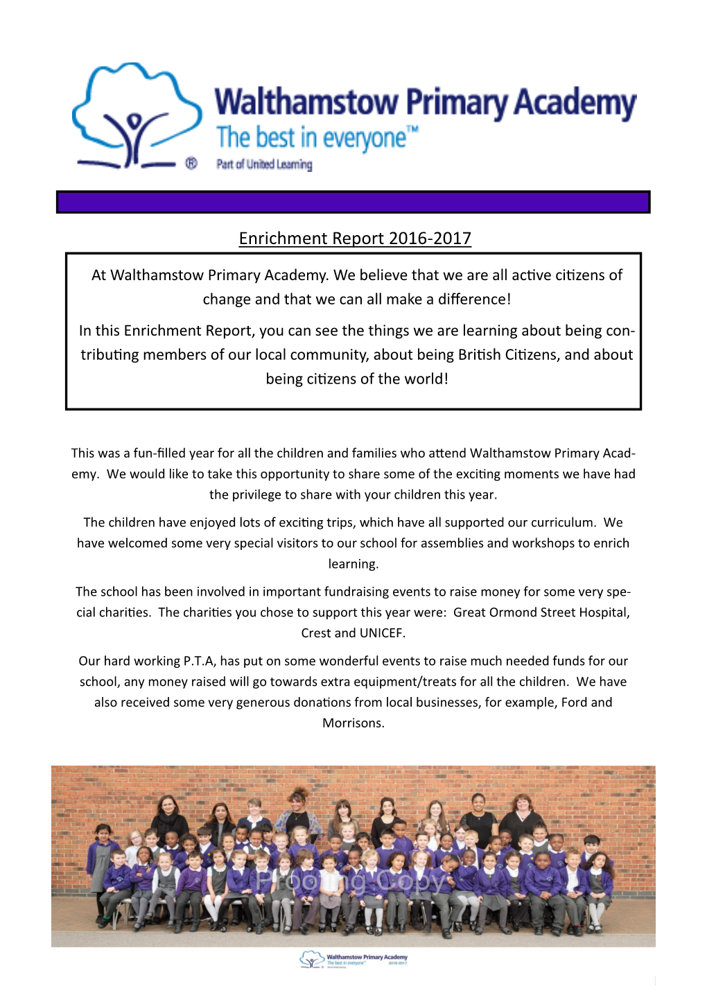 Enrichment Report 2016-2017