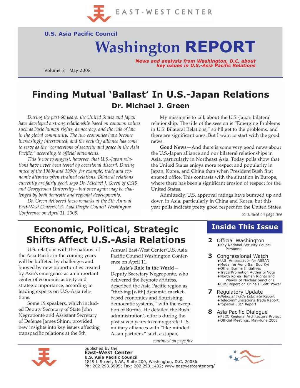 Washington REPORT News and Analysis from Washington, D.C