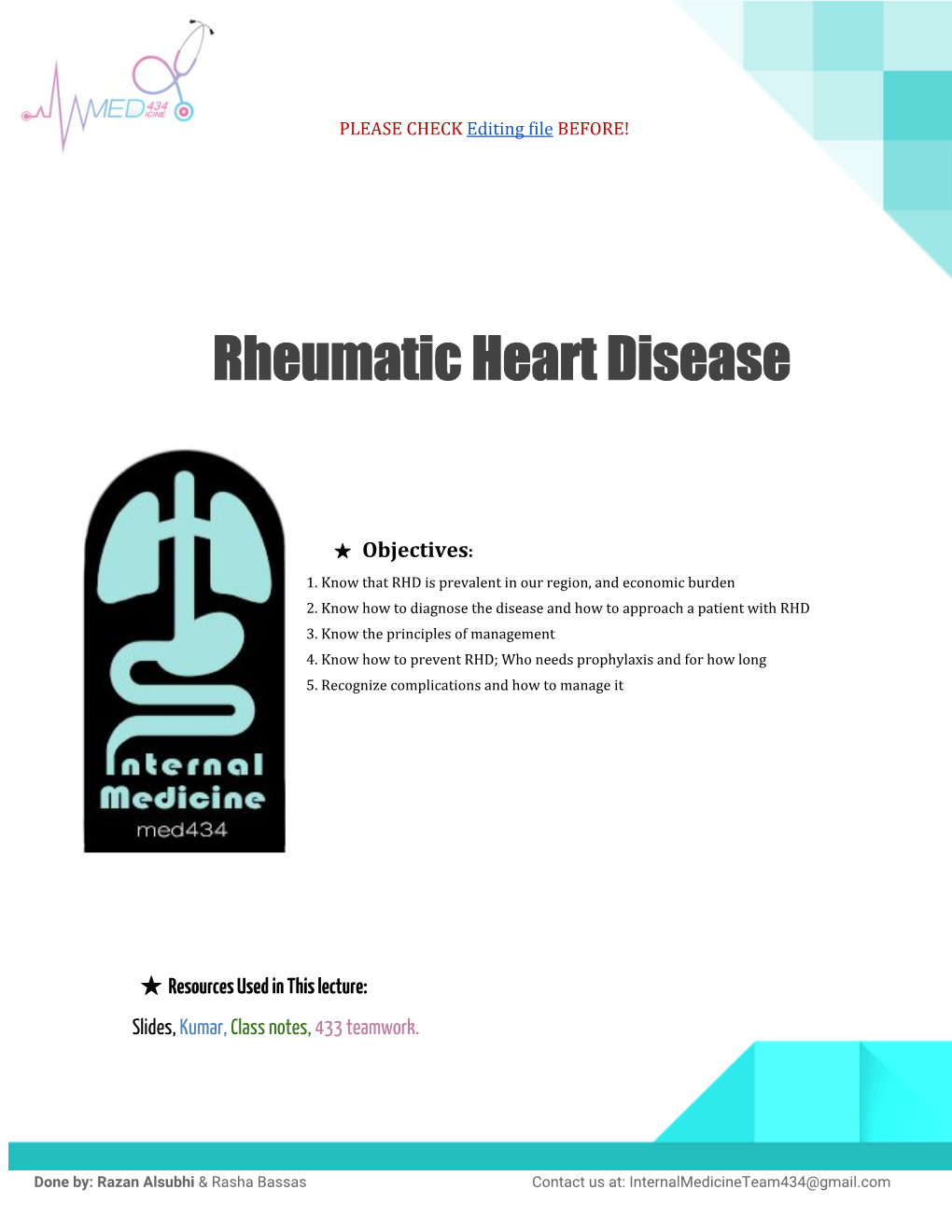 Rheumatic Heart Disease