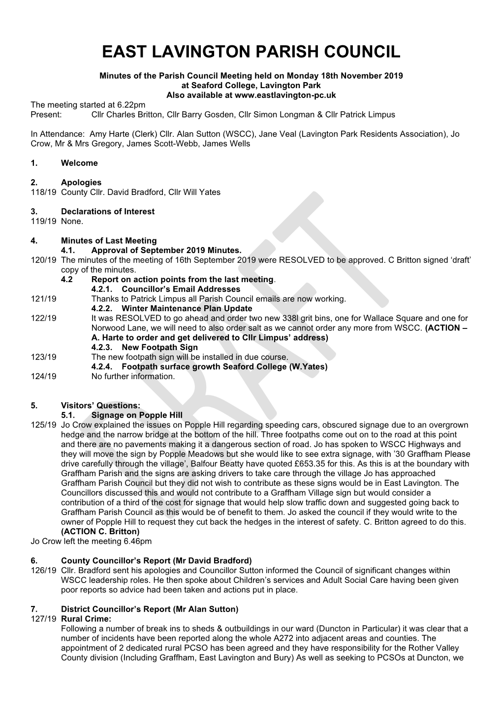 East Lavington Parish Council