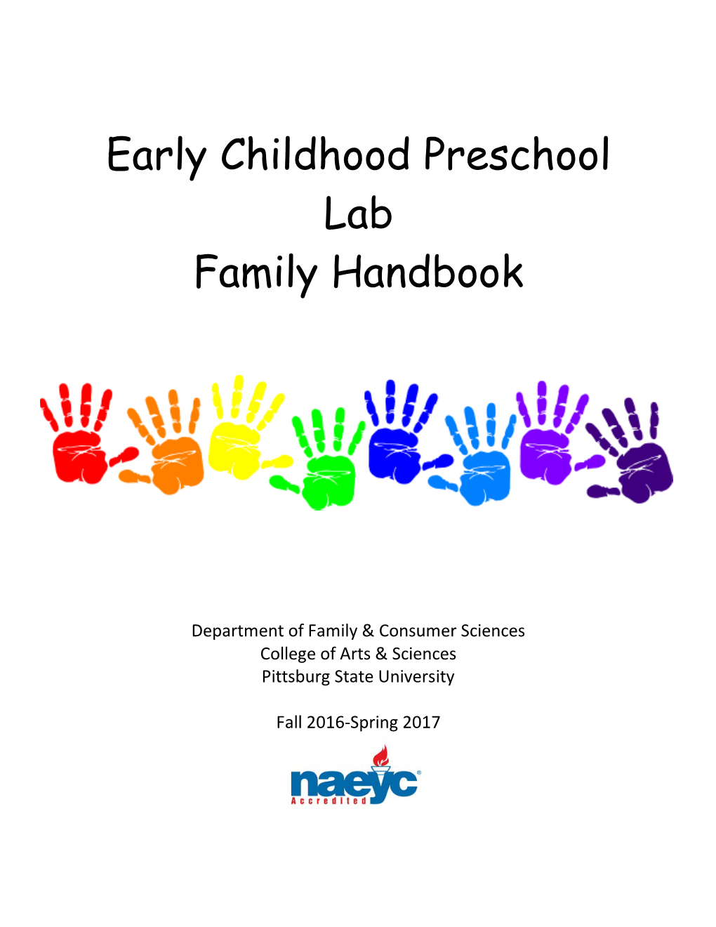 Early Childhood Preschool Lab Family Handbook
