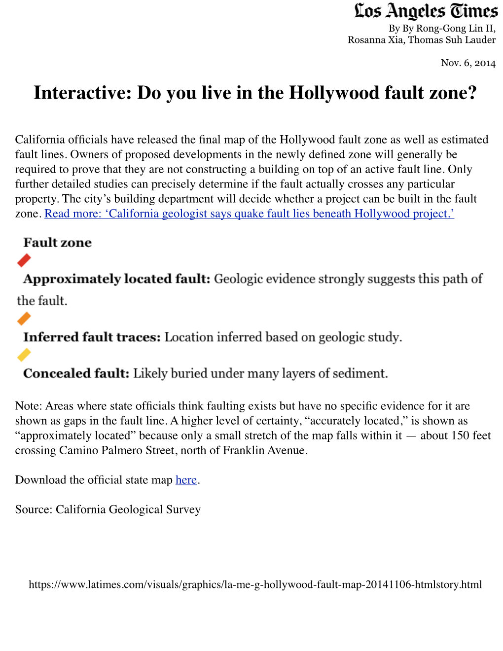 Interactive: Do You Live in the Hollywood Fault Zone?