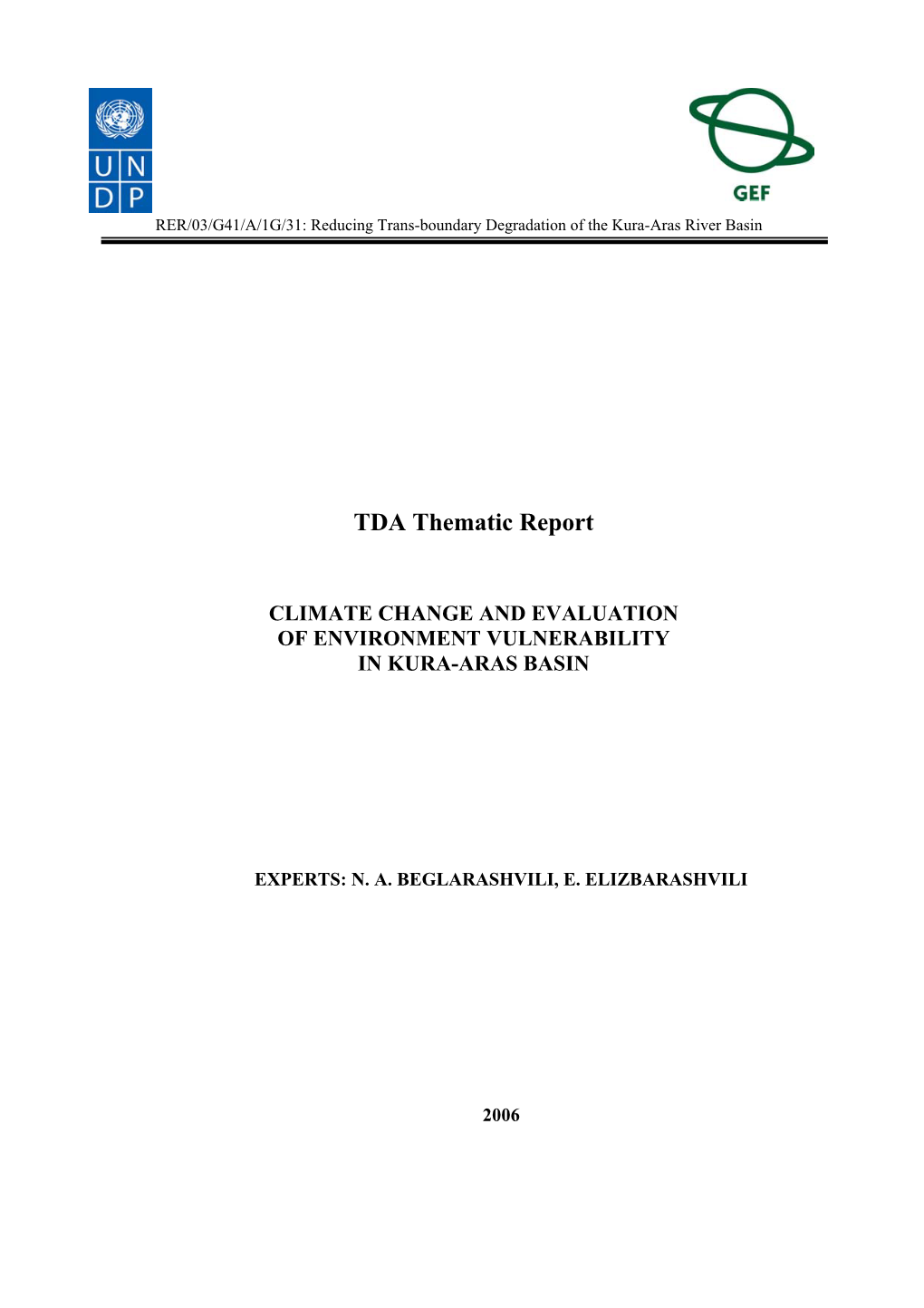 TDA Thematic Report