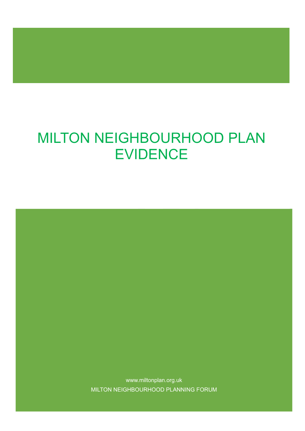Milton Neighbourhood Plan Evidence