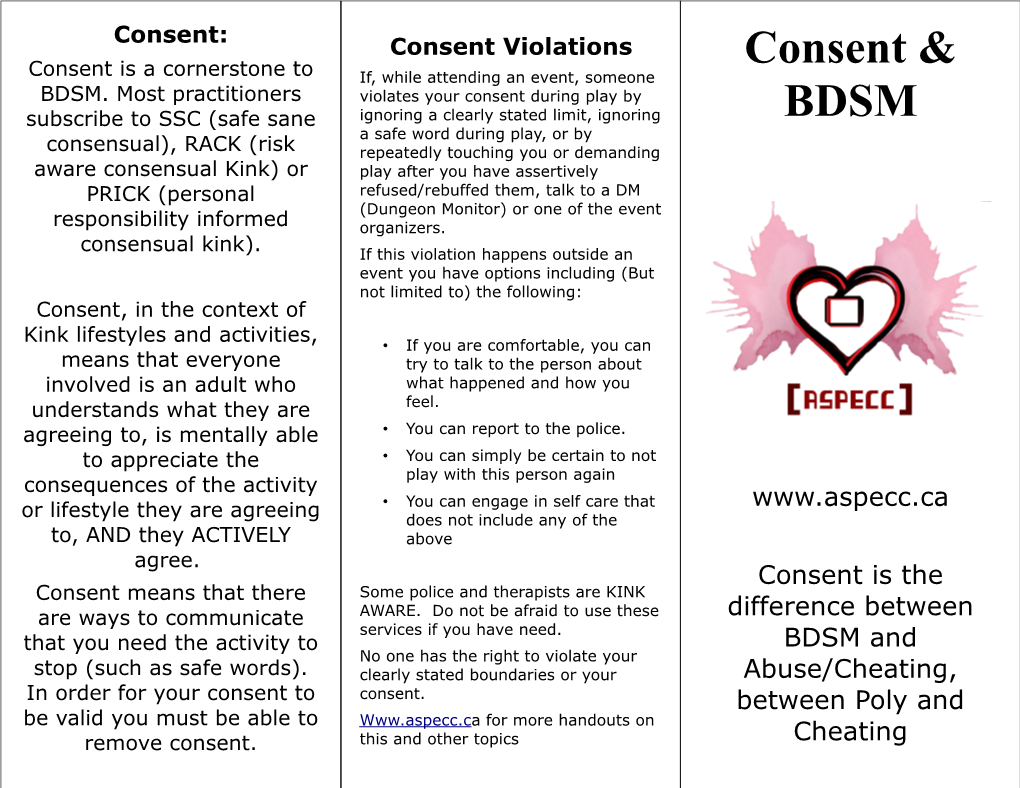 Consent and BDSM