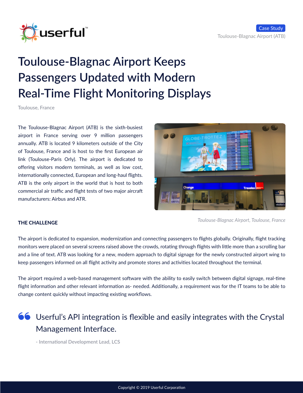 Toulouse-Blagnac Airport Keeps Passengers Updated with Modern Real-Time Flight Monitoring Displays