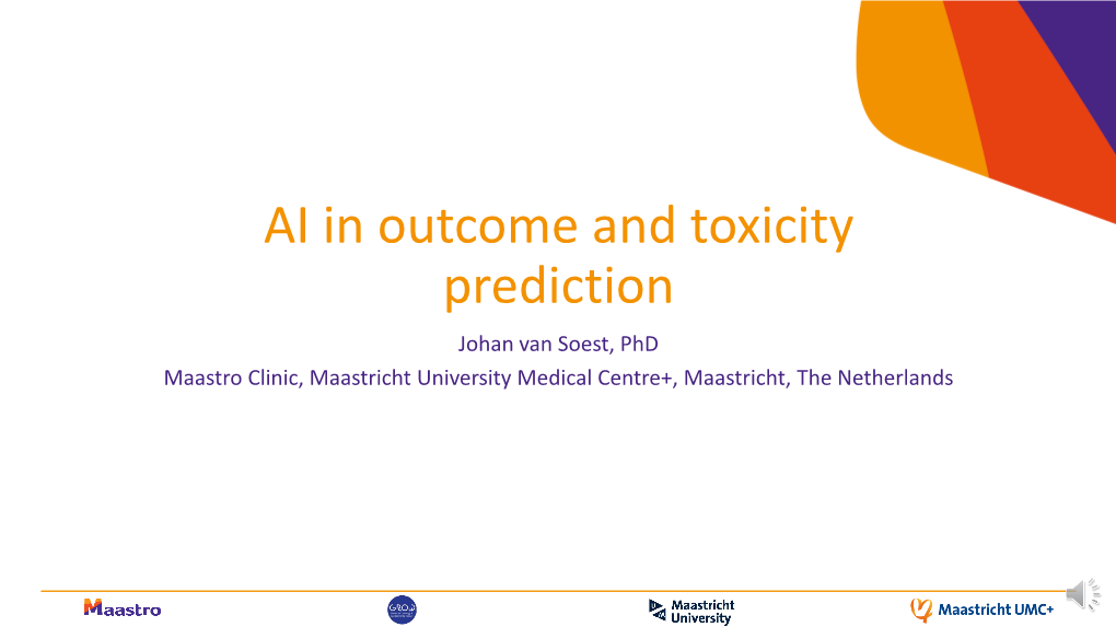 AI in Outcome and Toxicity Prediction