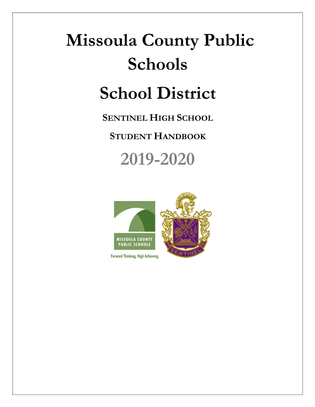 Missoula County Public Schools School District 2019-2020