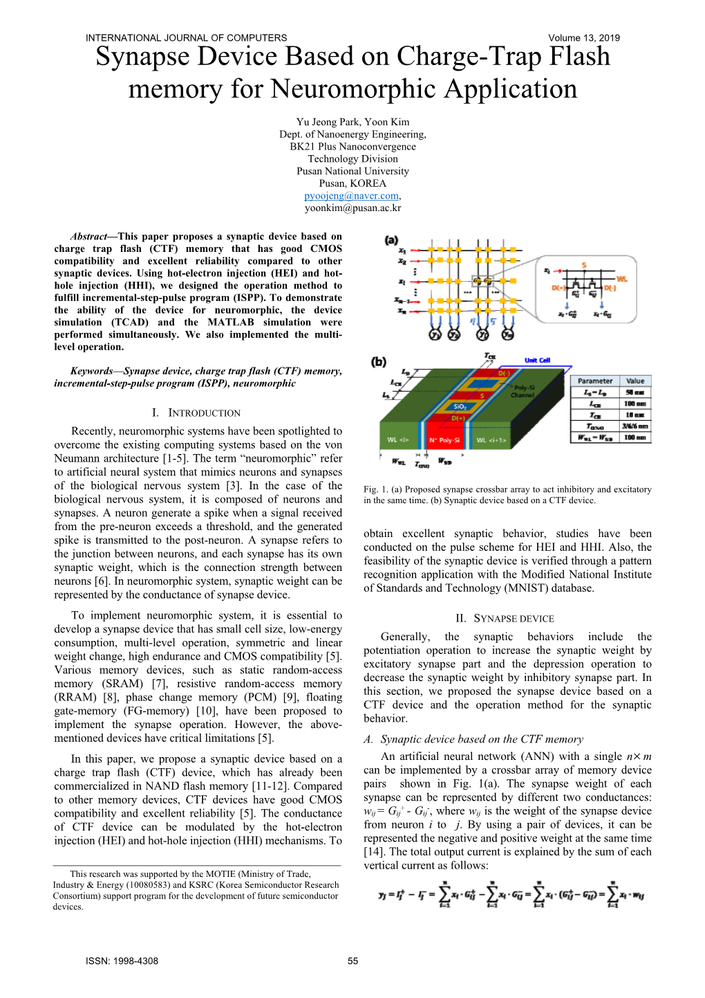 Synapse Device Based on Charge-Trap Flash Memory for Neuromorphic Application