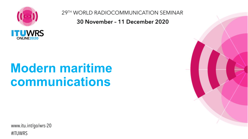 Modern Maritime Communications Presentation