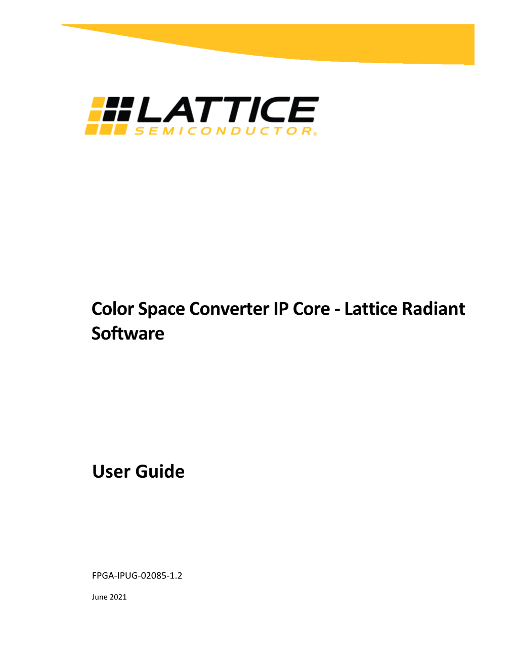 Color Space Converter IP Core - Lattice Radiant Software