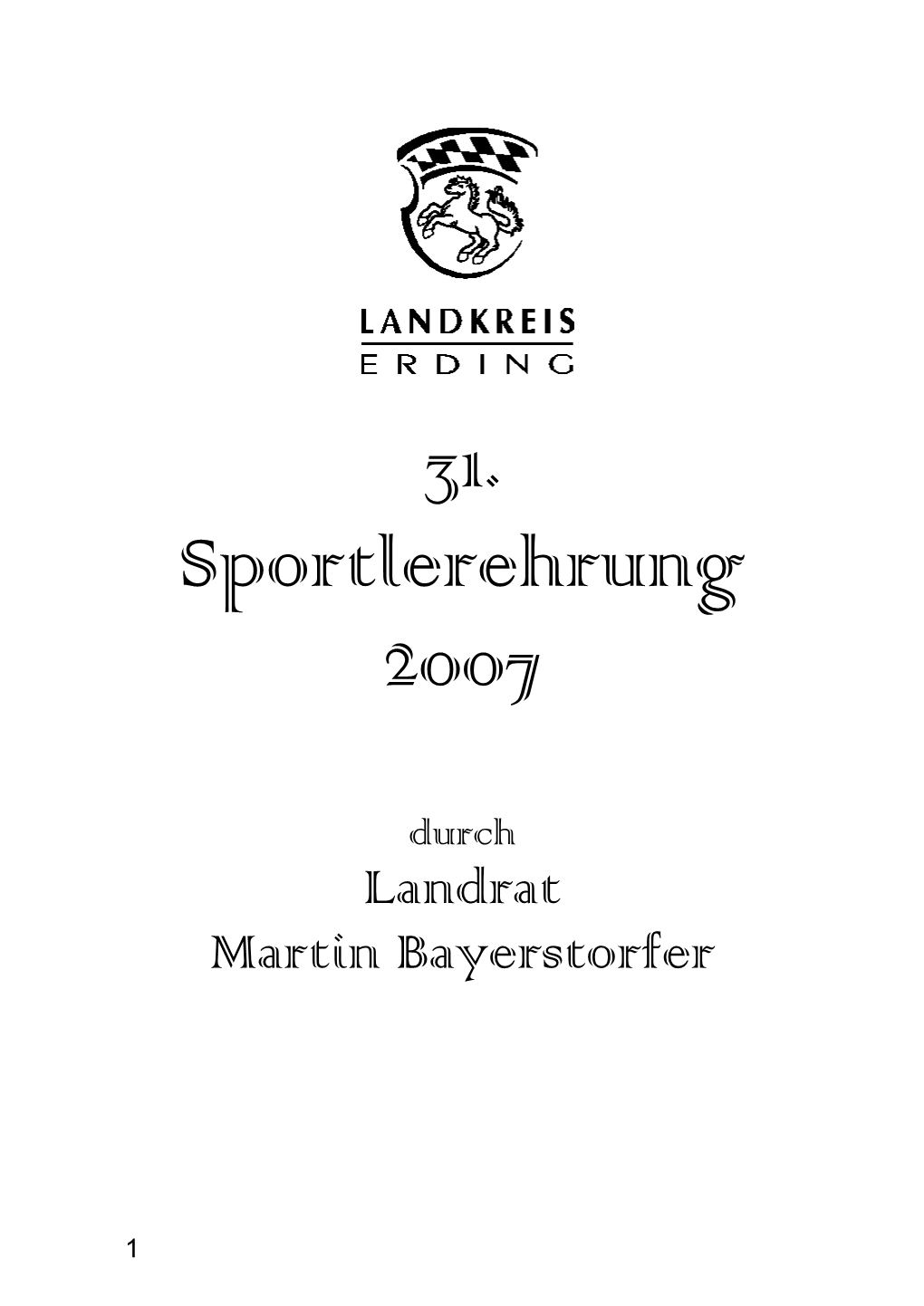 31. Sportlerehrung 2007
