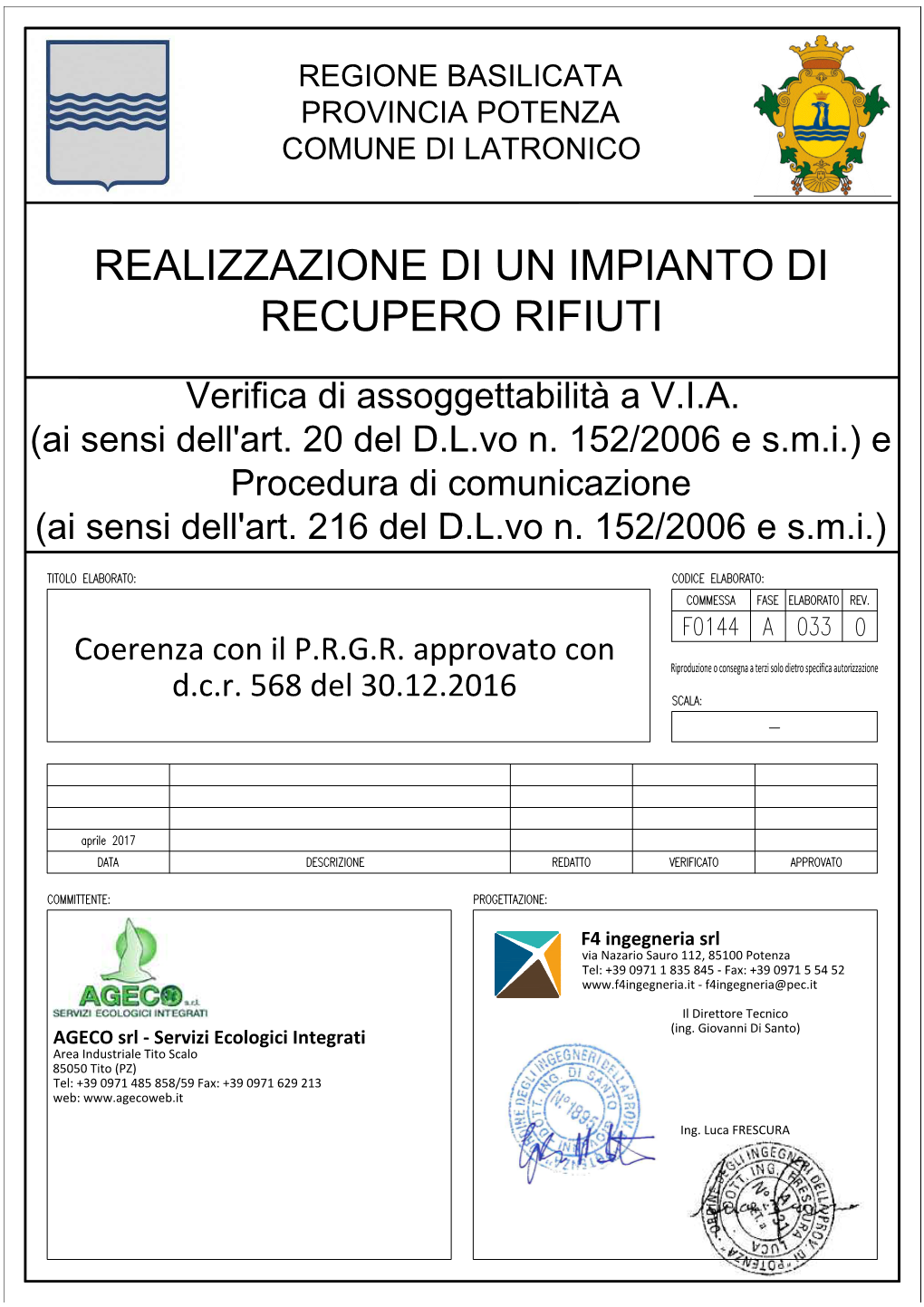 Realizzazione Di Un Impianto Di Recupero Rifiuti