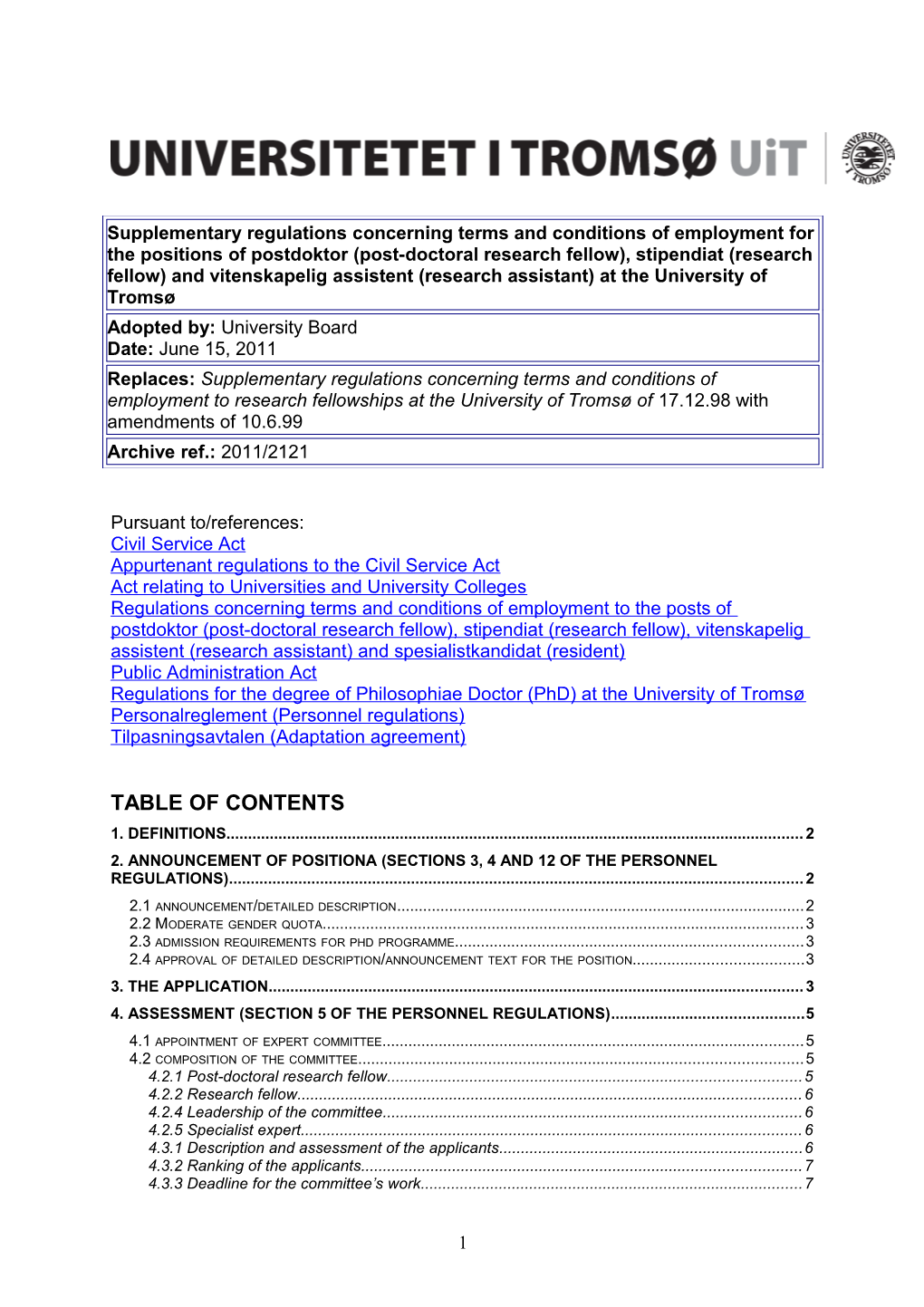 Appurtenant Regulations to the Civil Service Act