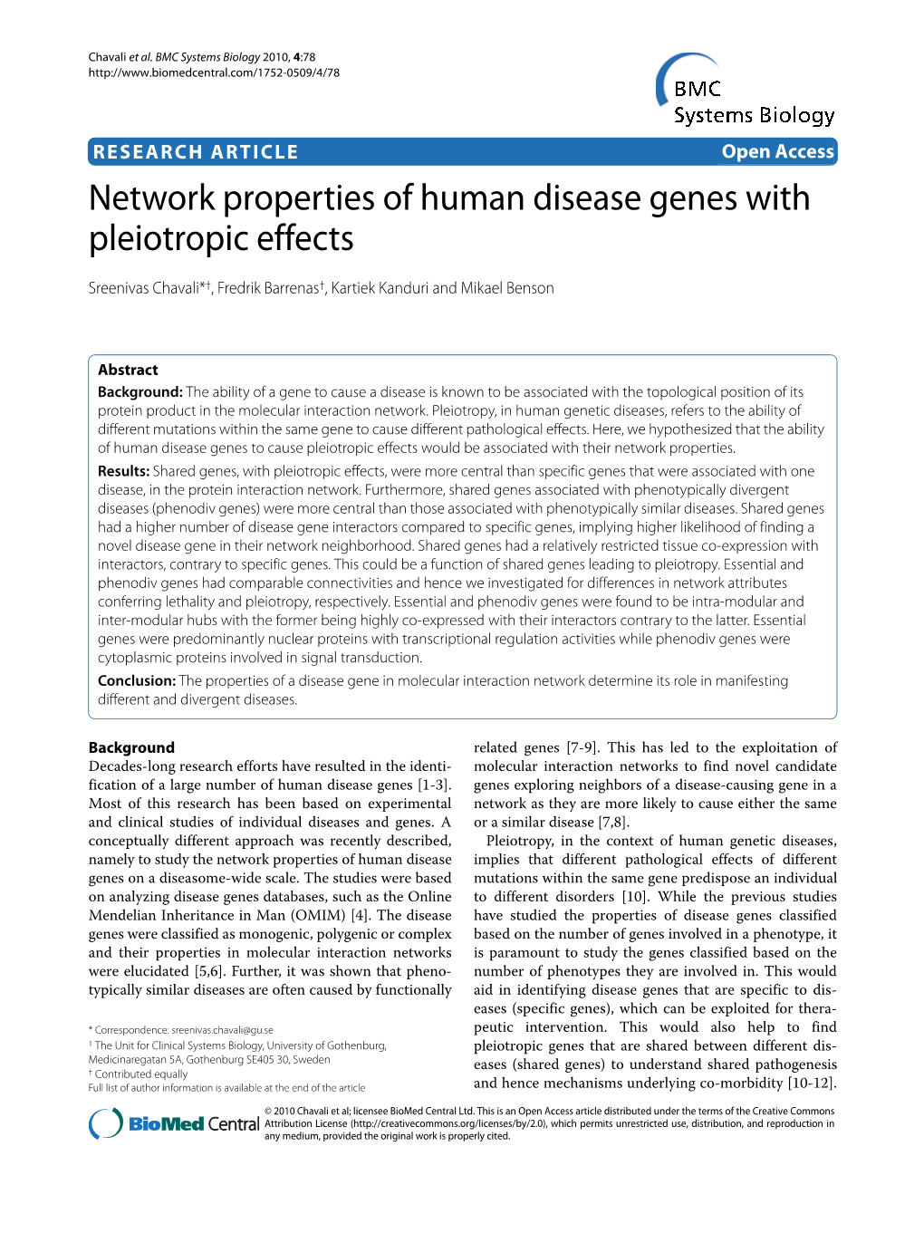 Network Properties of Human Disease Genes with Pleiotropic Effects