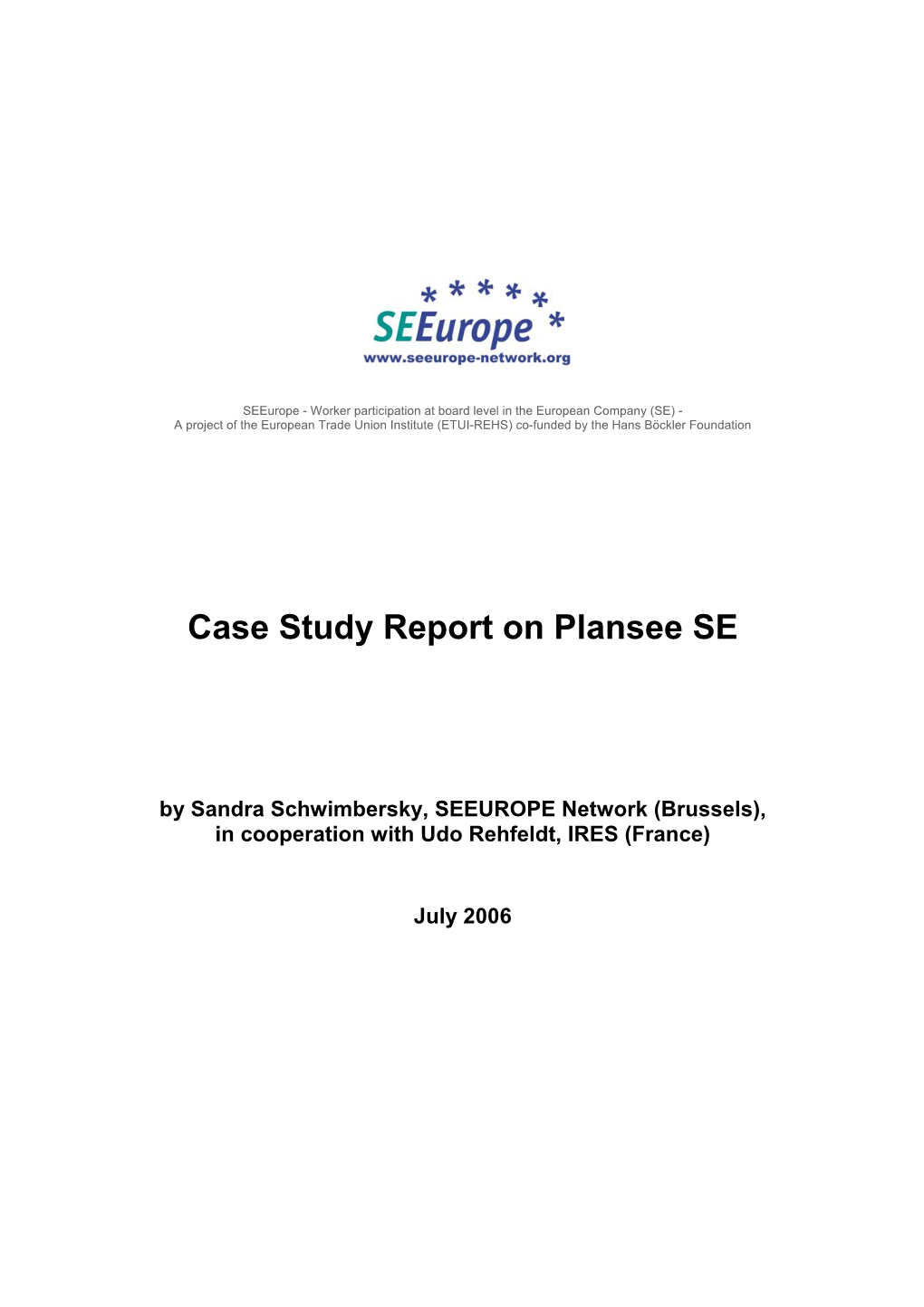 Case Study Report on Plansee SE