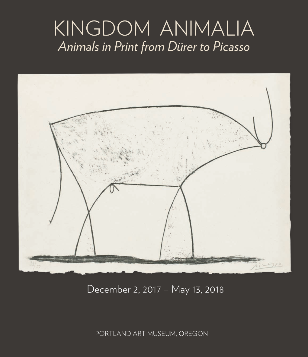 Kingdom Animalia: Animals in Print from Dürer to Picasso