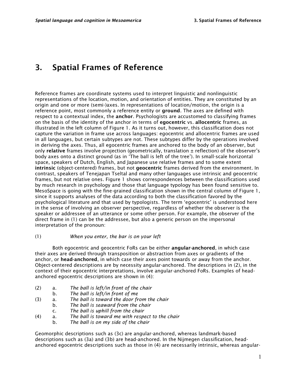Spatial Frames of Reference