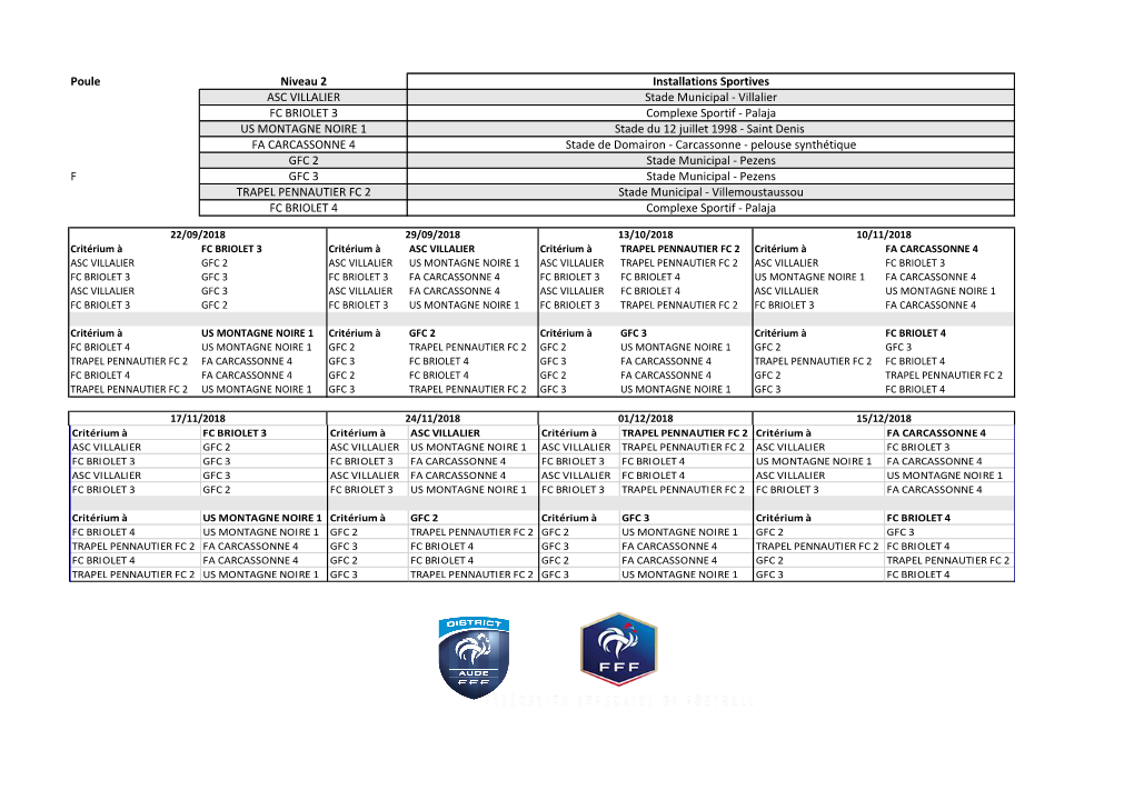 Villalier FC BRIOLET 3 Complexe Sportif