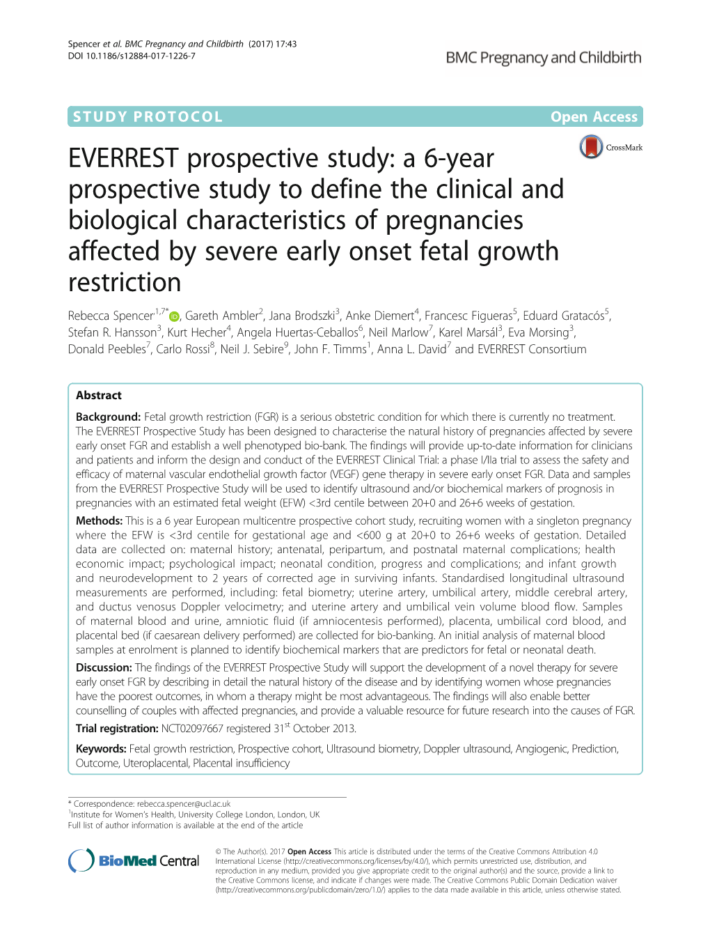 EVERREST Prospective Study