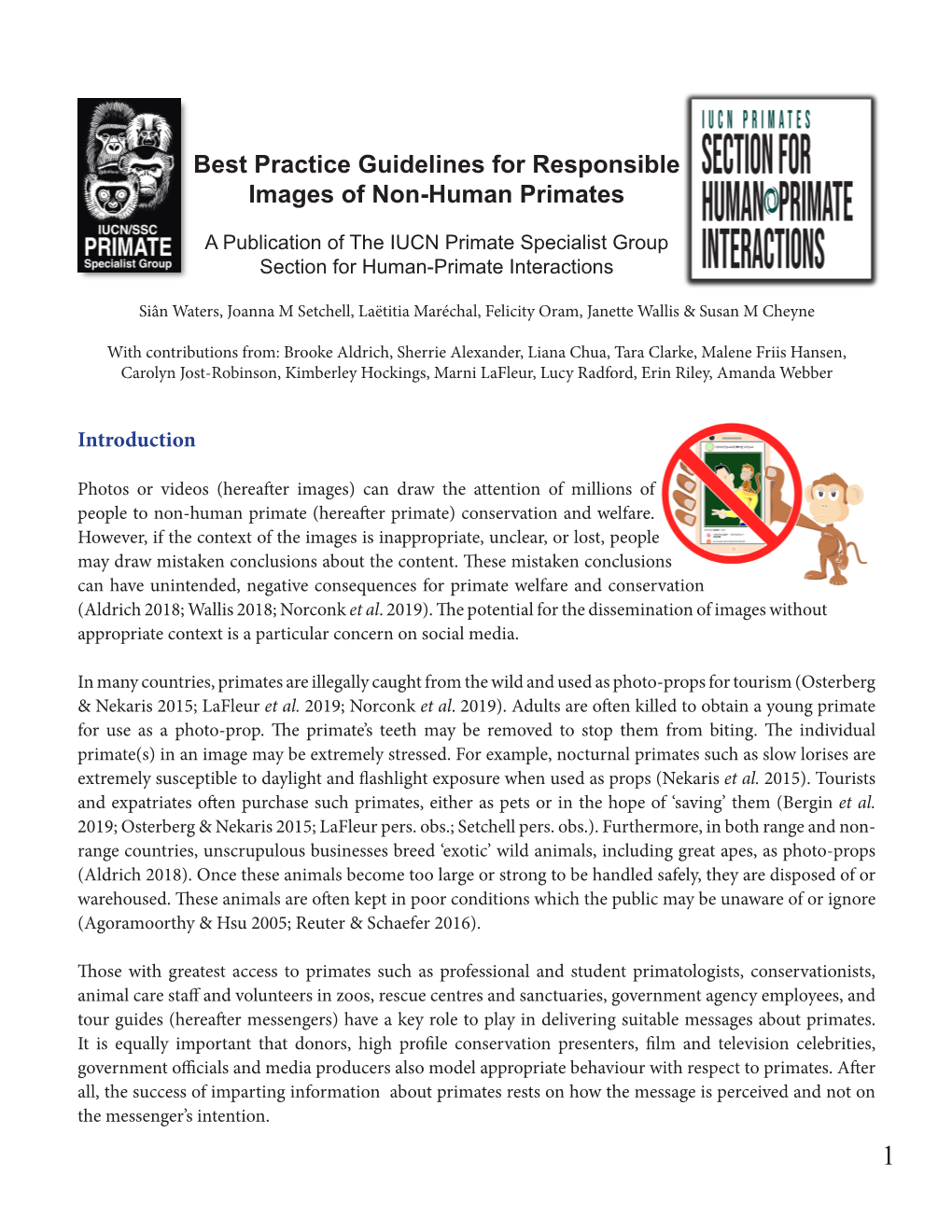 Guidelines for Responsible Images of Non-Human Primates