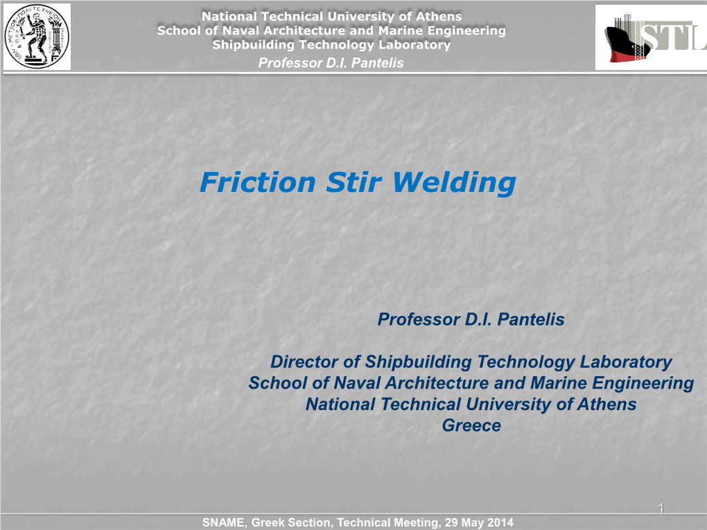 Friction Stir Welding and Processing, ASM International, Materials Park, Ohio, 2007] Zones:  Pre-Heat  Initial Deformation  Extrusion  Forging  Cool Down