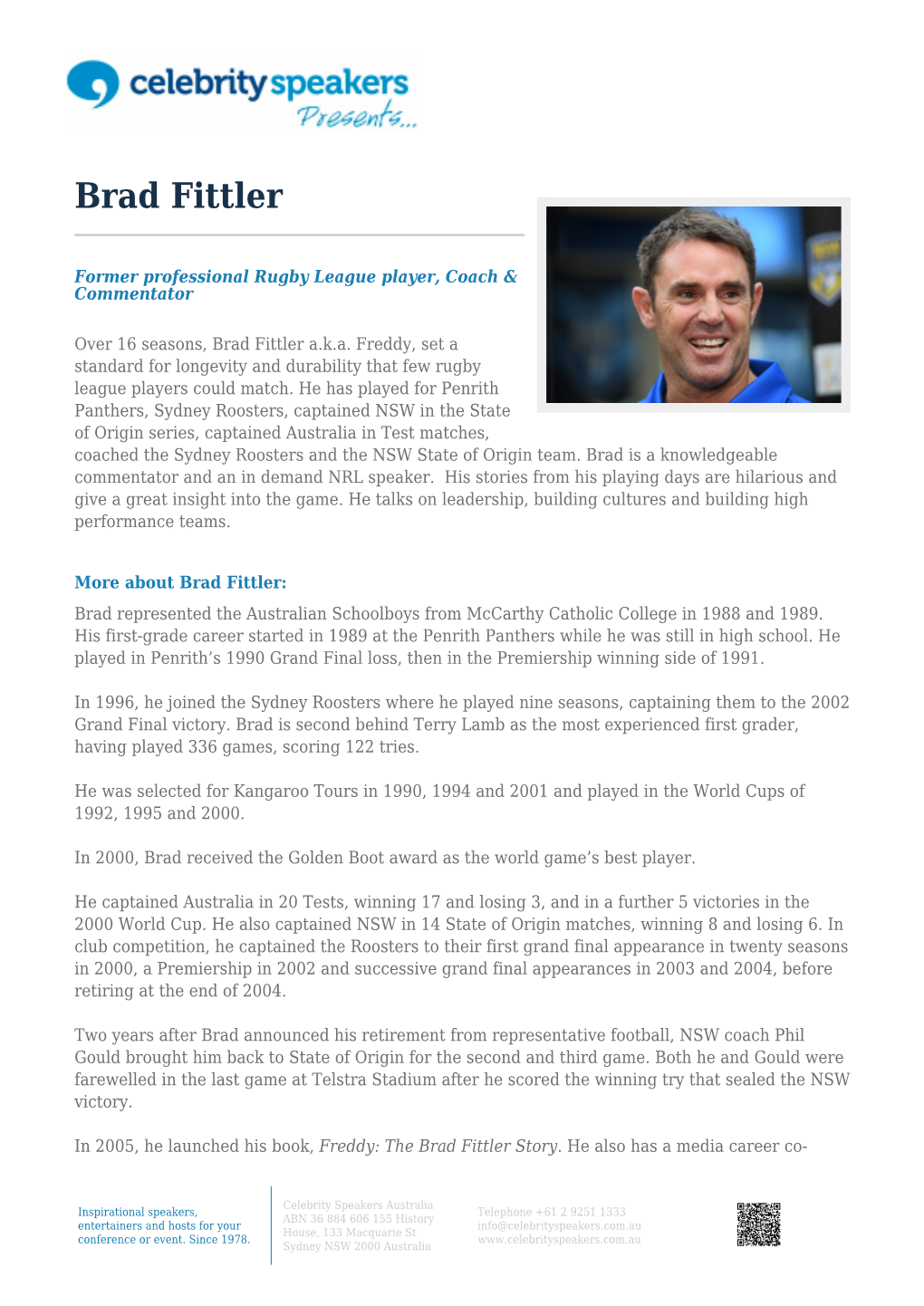 Brad Fittler