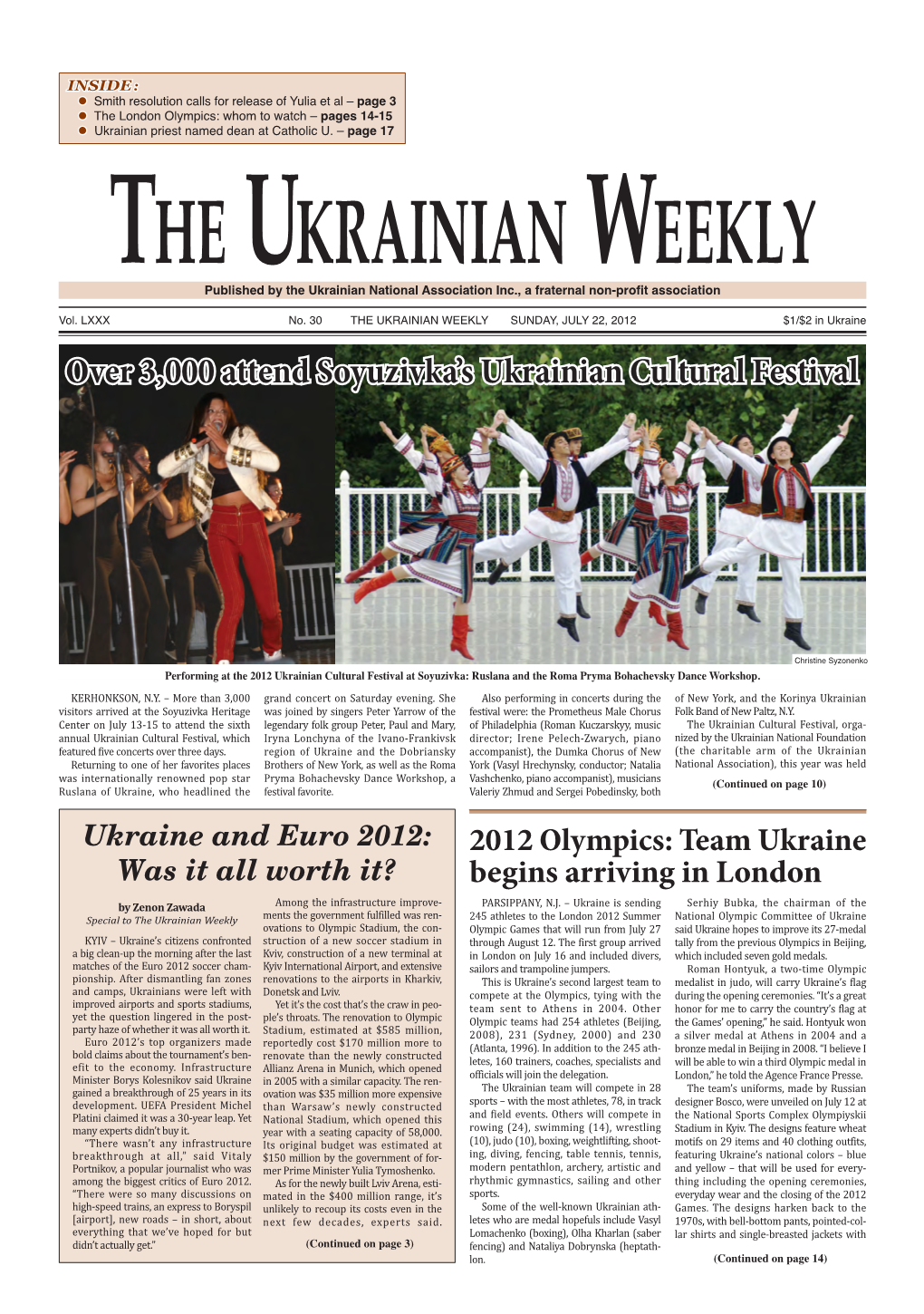 Over 3,000 Attend Soyuzivka's Ukrainian Cultural Festival