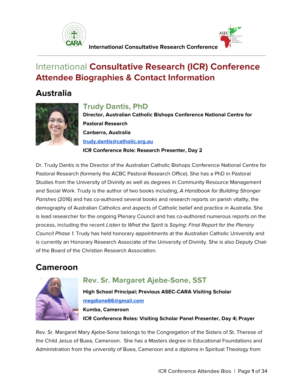 International ​Consultative Research (ICR) Conference