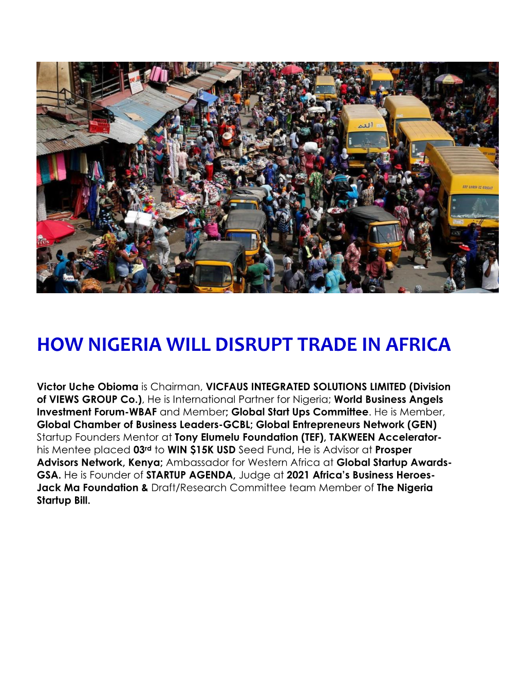 How Nigeria Will Disrupt Trade in Africa