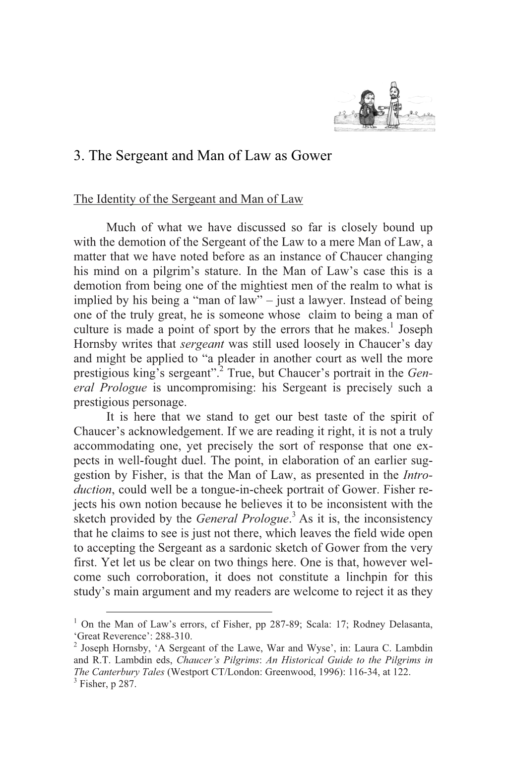 3. the Sergeant and Man of Law As Gower