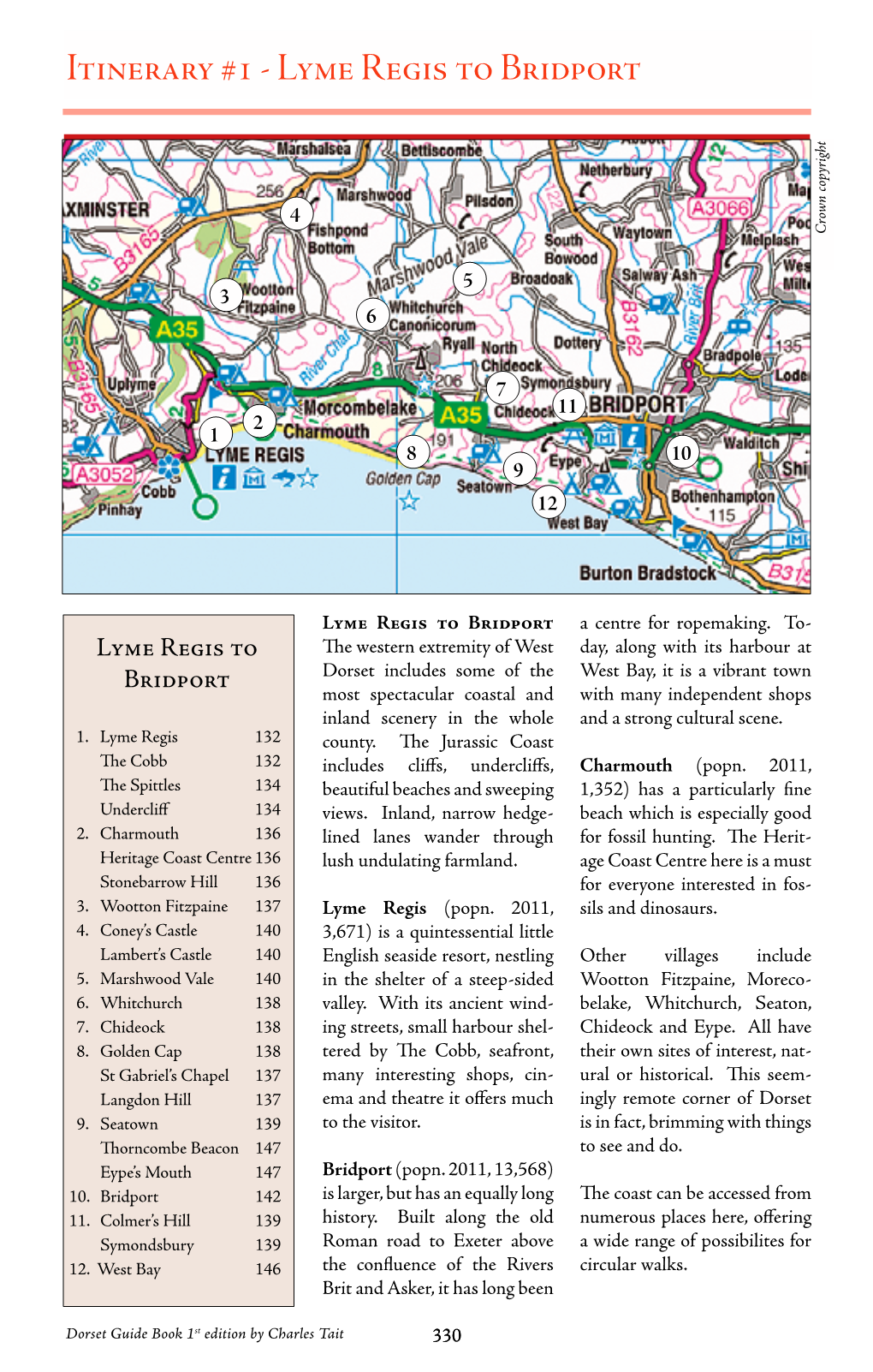 Itinerary #1 - Lyme Regis to Bridport